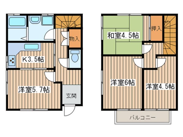 ひかりハイツＡの物件間取画像